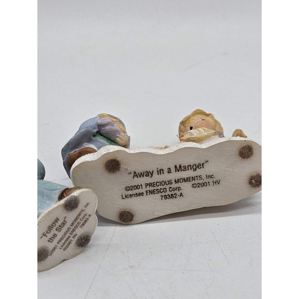 Precious Moments Nativity Holy Family & Angel With Star Mini Figurines Christmas - Picture 6 of 13